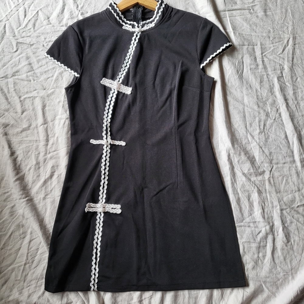 Modern Qipao Mini Dress with Slit